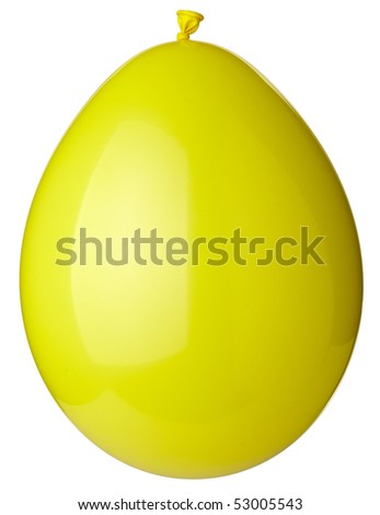 close up of balloon on white background with clipping path