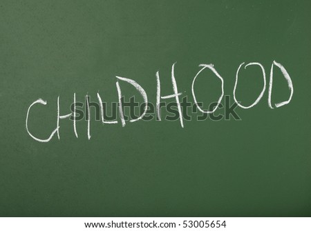 closeup of text on chalk board