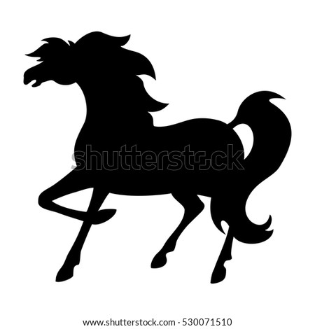 black vector horse silhouette