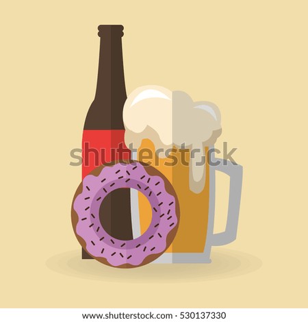 Donut and beer design
