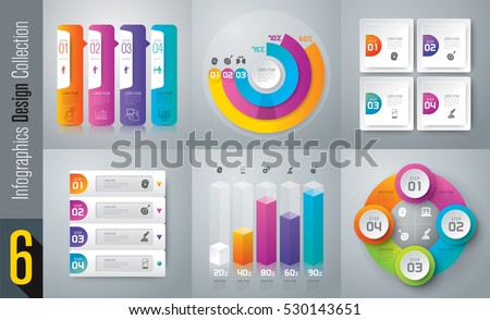 Infographic design vector and marketing icons can be used for workflow layout, diagram, annual report, web design. Business concept with 3 and 4 options, steps or processes.