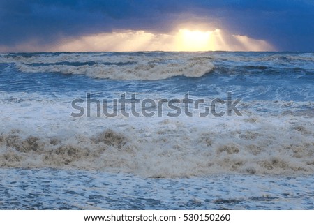 Storm on the Black sea in december