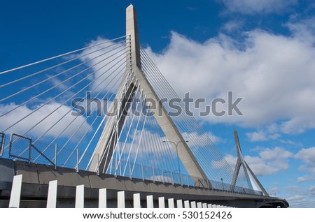 Zakim Bunker Hill Memorial Bridge in Boston, Massachusetts, USA
