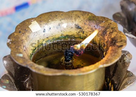 Candle in thai temple