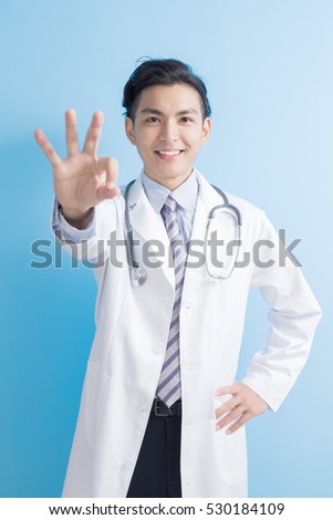 male doctor show ok to you,asian