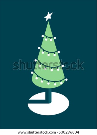 Christmas tree, vector isometric concept illustration, 3d icon 