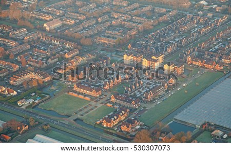 Aerial view - rows of holland houses