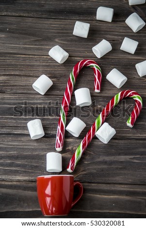 marshmallows and Christmas candies