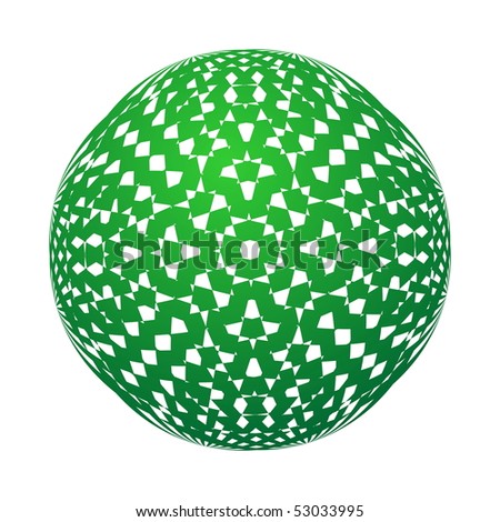 Abstract illustration green sphere - Raster