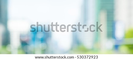 Blur buildings in the city, panoramic banner background