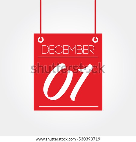 December 1st - hanging calendar