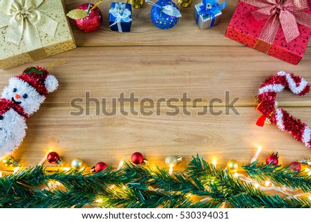 Merry Christmas and happy new year event on wood