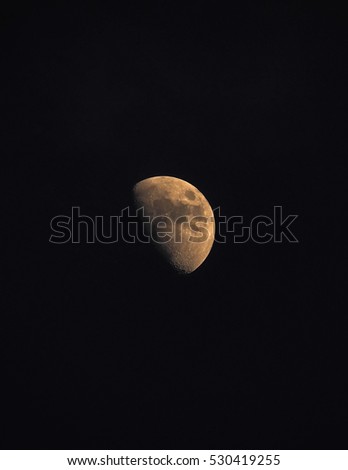 moon on a black sky