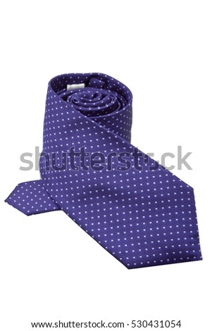 Violet tie on white background