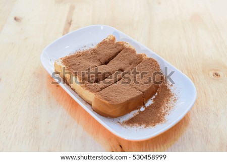 bread toast  with top chocolate
