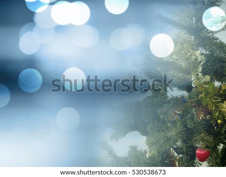 Blurred of Decorated Christmas tree.