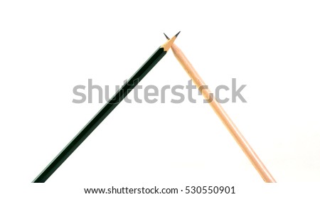 pencil close up white background