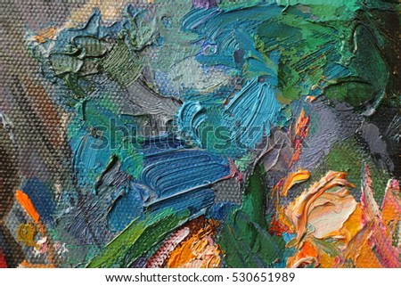  texture of oil painting  Royalty-Free Stock Photo #530651989