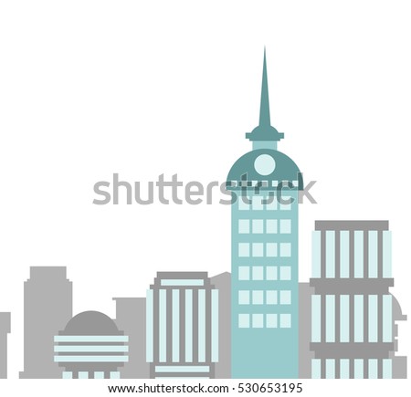 City buildings  landscape. Skyscrapers background. Capital backdrop
