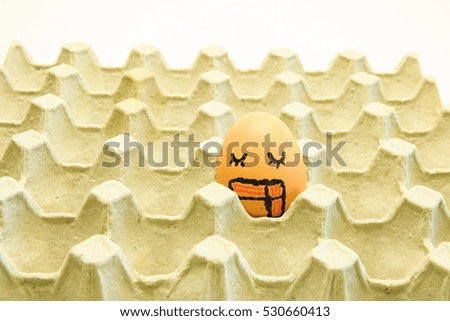 Christmas egg with Scarf arranged in carton