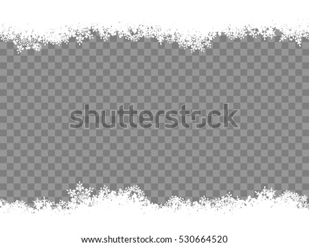 Christmas template Snowflakes border. EPS 10 vector file included