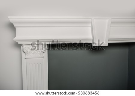Fireplace mantel or mantelpiece 
