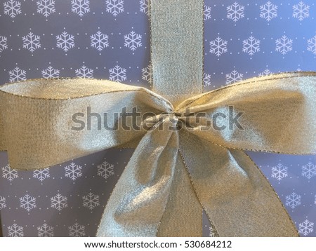 Closeup on gift ribbon box for special event background
