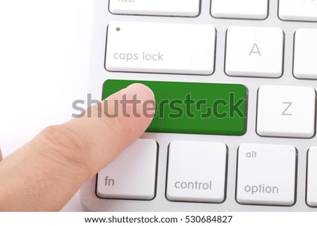 Blank button. Write your message on computer keyboard.