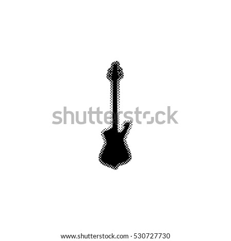 Guitar  - black vector icon