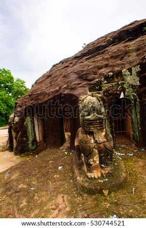 Part of the Phowintaung (Mountain of Isolated Solitary Meditation), a Buddhist cave complex, Yinmabin Township, Monywa District, Sagaing Region, Northern Burma (Myanmar)