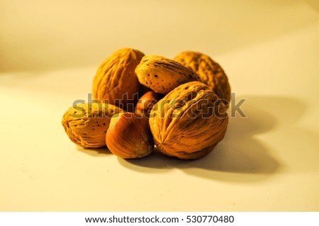 nuts with white background