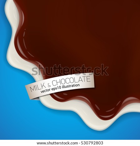 Delicious vector chocolate and yogurt illustration