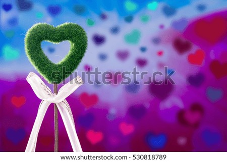 Grass Heart. Love and Valentines