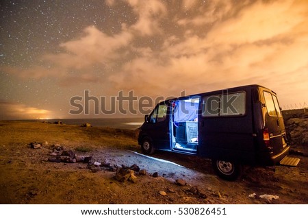 Photo Picture of a Camping in the night