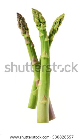 Asparagus on white background Royalty-Free Stock Photo #530828557