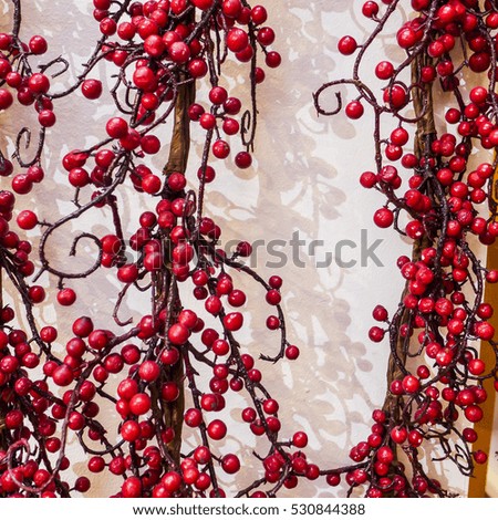 Christmas decorations could be fun for some, with creativity in mind  / Red christmas ornaments / Ideal for color theme background