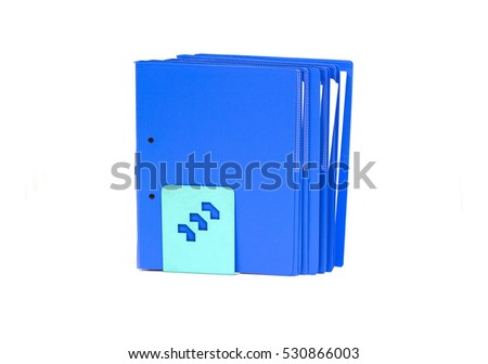 file folder with documents and documents. retention of contracts. isolated white 