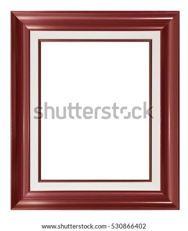 Pretty red picture frame. isolated with clipping path.