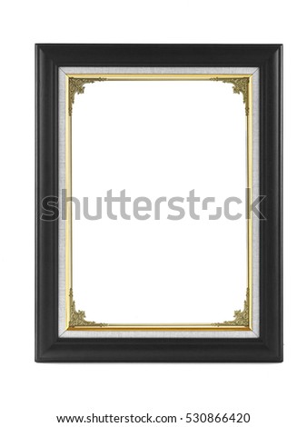 picture frame. Isolated path and over white background, isolated with clipping path.