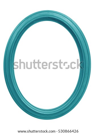 Pretty blue picture frame. isolated with clipping path.