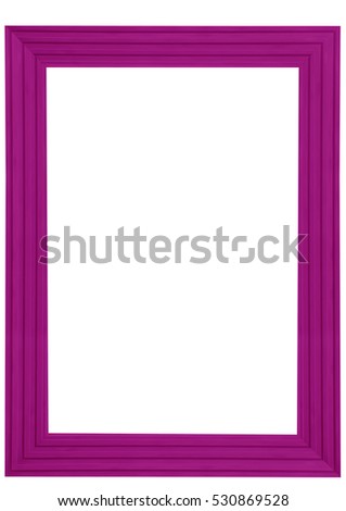 Pretty pink picture frame. isolated with clipping path.