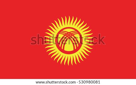 flag of kyrgyzstan vector icon illustration eps10