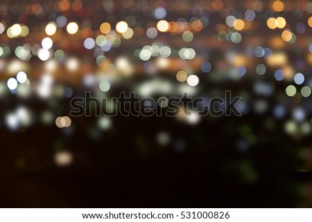 City light abstract blur night