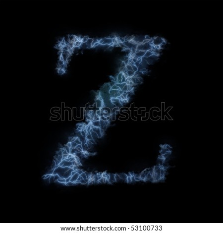 Lightning in shape of the letter Z