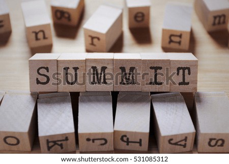 Summit Word In Wooden Cube