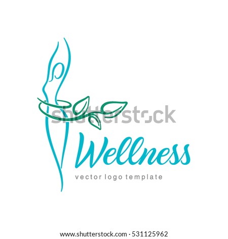 Women health and wellness vector logo design template. Royalty-Free Stock Photo #531125962