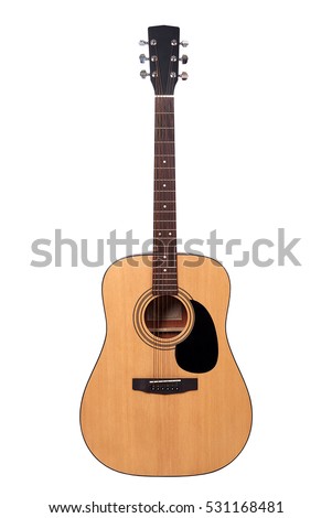 guitar on a white background Royalty-Free Stock Photo #531168481