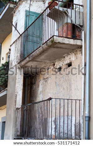 Old balconies in Girona