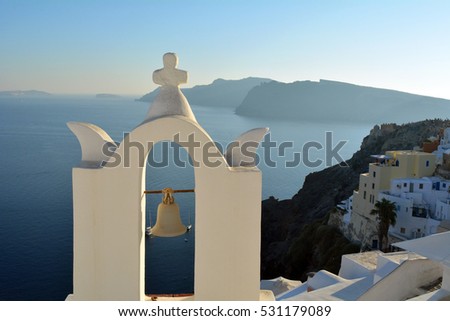 Church bell in Santorini, Greece 