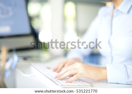 Cropped shot of a businesswoman typing keyboard while working on business presentation.